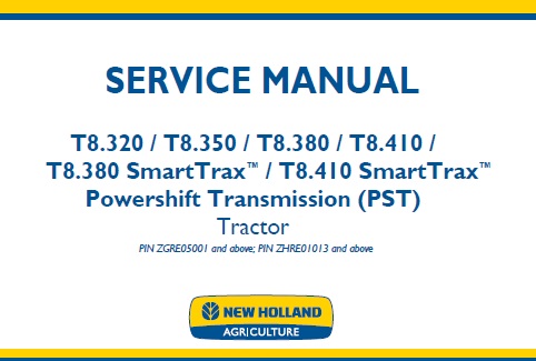 New Holland T8.320 T8.350 T8.380 T8.410 T8.380