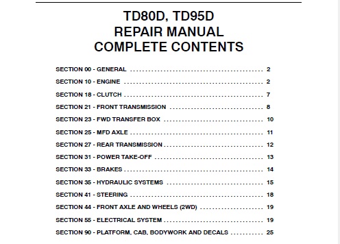 New Holland TD80D, TD95D Tractor