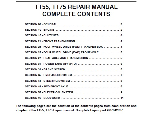 New Holland TT55, TT75 Tractor