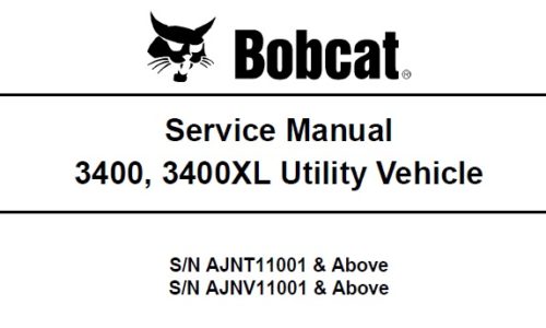 Bobcat 3400, 3400XL Utility Vehicle