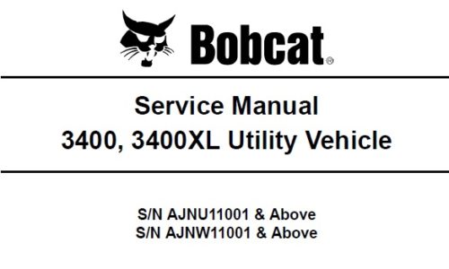 Bobcat 3400, 3400XL Utility Vehicle