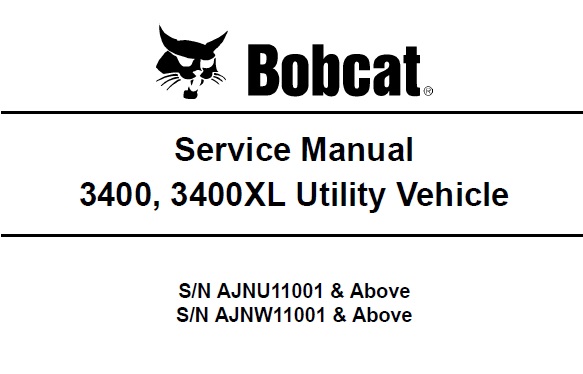 Bobcat 3400, 3400XL Utility Vehicle