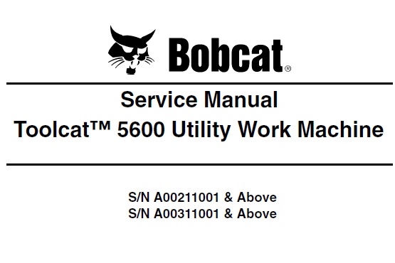 Bobcat 5600 Toolcat Utility Work Machine