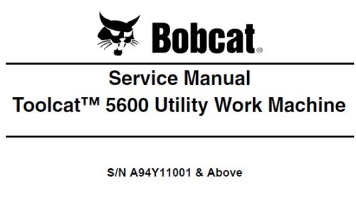 Bobcat 5600 Toolcat Utility Work Machine