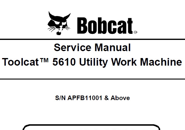 Bobcat 5610 Toolcat Utility Work Machine