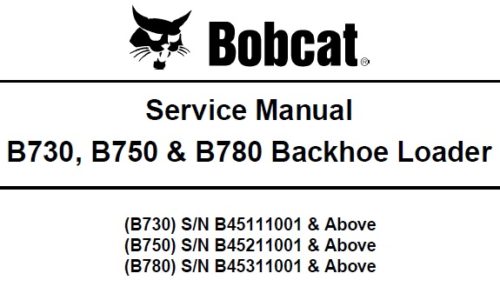 Bobcat B730, B750 & B780 Backhoe Loader