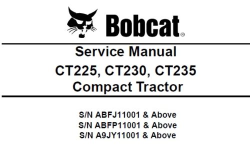 Bobcat CT225, CT230, CT235 Compact Tractor