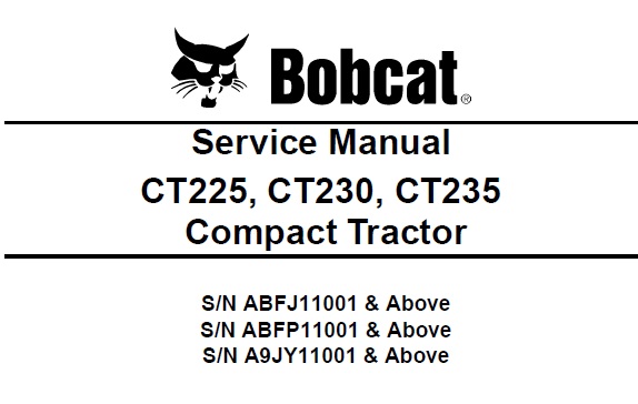 Bobcat CT225, CT230, CT235 Compact Tractor