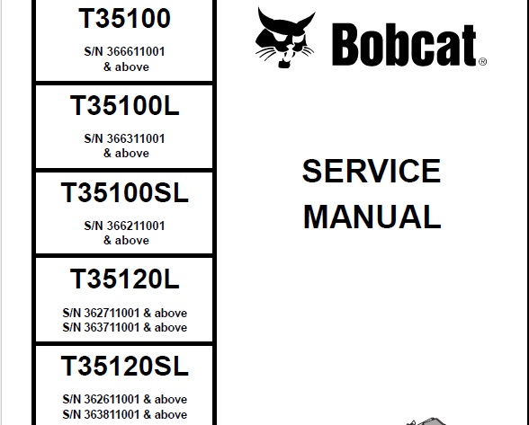 Bobcat T35100, T35100L, T35100SL, T35120L, T35120SL Telescopic Handler