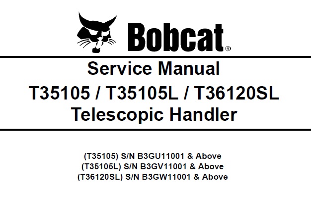 Bobcat T35105, T35105L, T36120SL Telescopic Handler