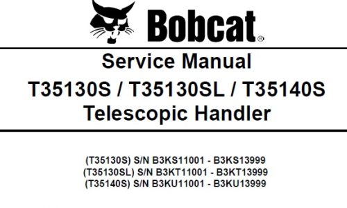 Bobcat T35130S, T35130SL, T35140S Telescopic Handler