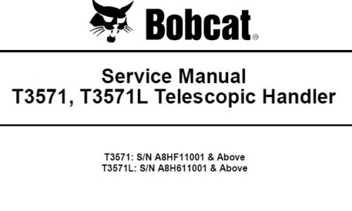 Bobcat T3571, T3571L Telescopic Handler