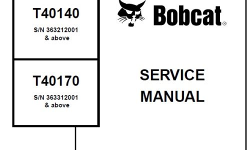 Bobcat T40140, T40170 Telescopic Handler