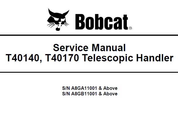 Bobcat T40140, T40170 Telescopic Handler