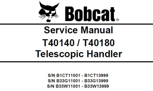 Bobcat T40140, T40180 Telescopic Handler