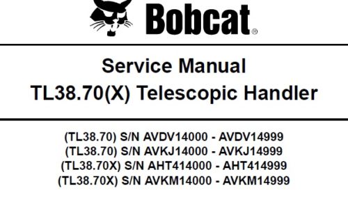 Bobcat TL38.70, TL38.70X Telescopic Handler