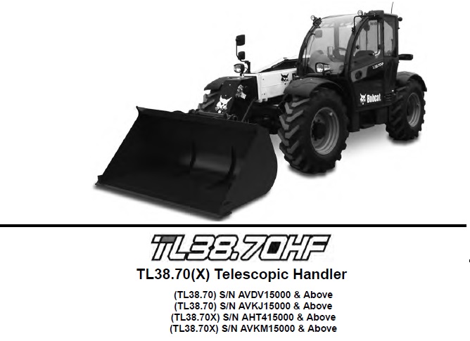 Bobcat TL38.70, TL38.70X Telescopic Handler