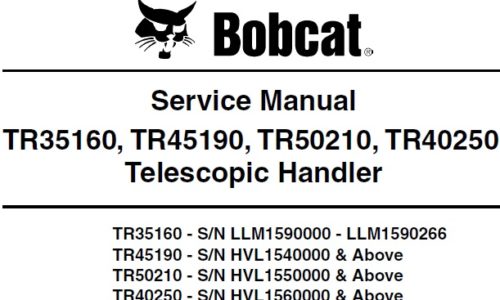 Bobcat TR35160, TR45190, TR50210, TR40250 Telescopic Handler