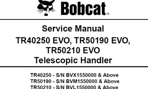 Bobcat TR40250 EVO, TR50190 EVO, TR50210 EVO Telescopic Handler