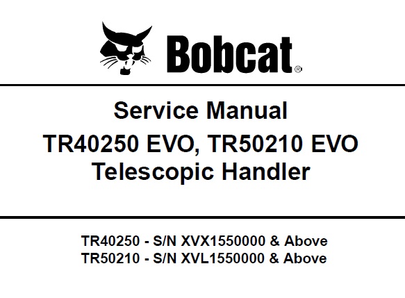 Bobcat TR40250 EVO, TR50210 EVO Telescopic Handler