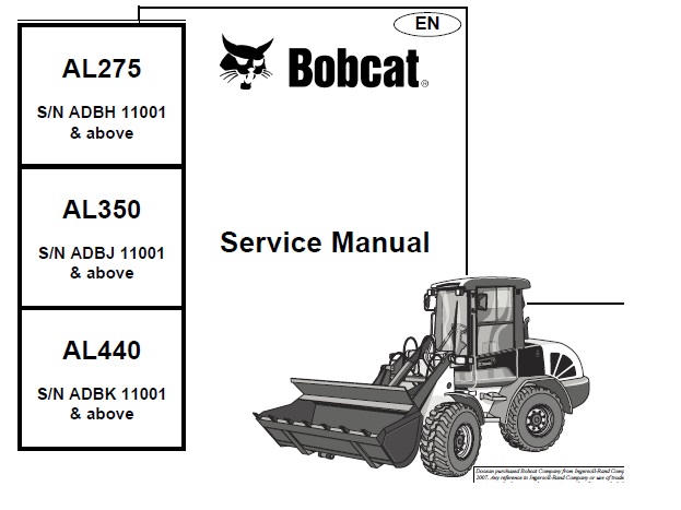 Bobcat AL275, AL350, AL440 Articulated Loader