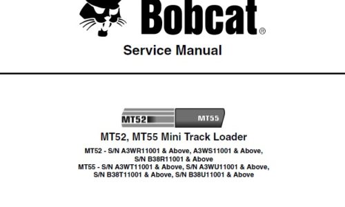 Bobcat MT52, MT55 Mini Track Loader