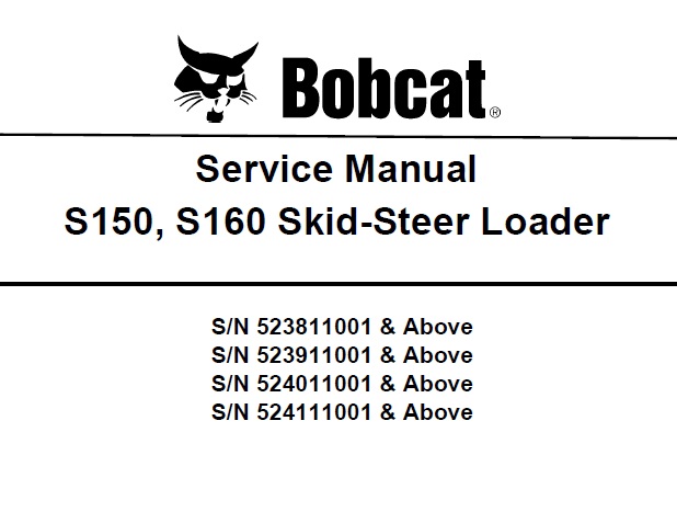 Bobcat S150, S160 Skid-Steer Loader