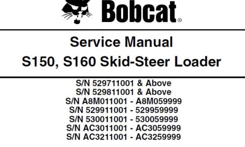 Bobcat S150, S160 Skid-Steer Loader