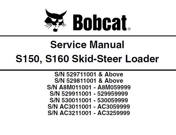 Bobcat S150, S160 Skid-Steer Loader