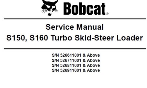 Bobcat S150, S160 Turbo Skid-Steer Loader