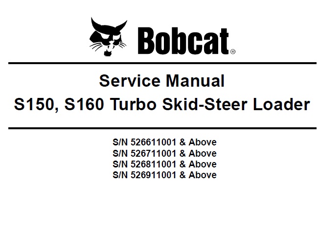 Bobcat S150, S160 Turbo Skid-Steer Loader