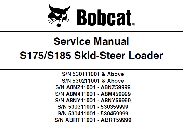 Bobcat S175, S185 Skid-Steer Loader