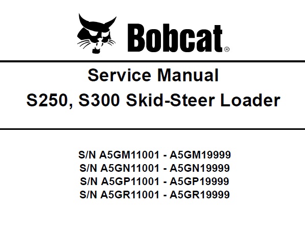 Bobcat S250, S300 Skid-Steer Loader