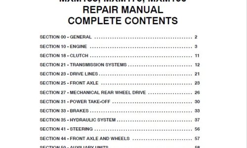 Case IH MXM120, MXM130, MXM140, MXM155, MXM175, MXM190 Tractor