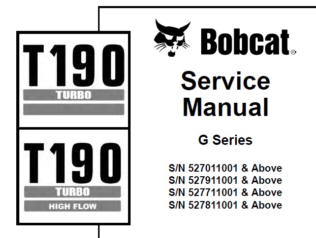 Bobcat T190 Turbo, T190 Turbo High Flow (G Series) Compact Track Loader