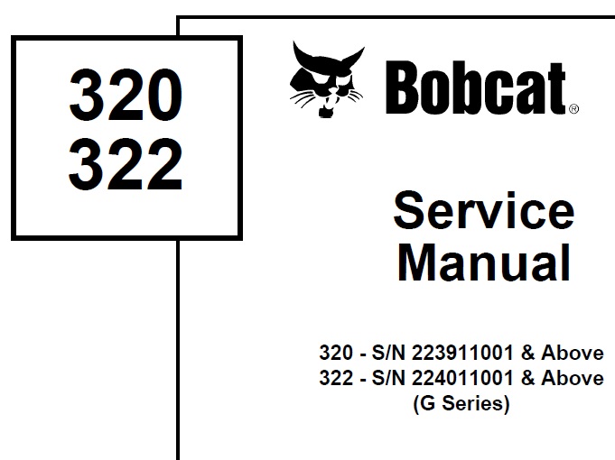 Bobcat 320, 322 Excavator (G Series)