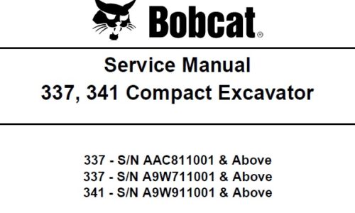 Bobcat 337, 341 Compact Excavator