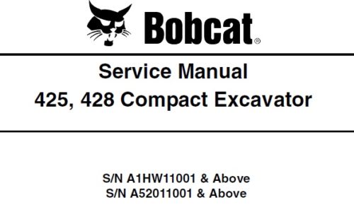 Bobcat 425, 428 Compact Excavator