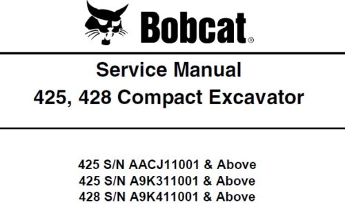 Bobcat 425, 428 Compact Excavator