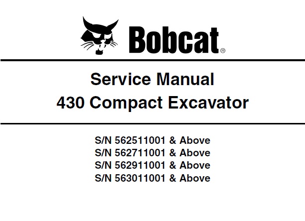 Bobcat 430 Compact Excavator