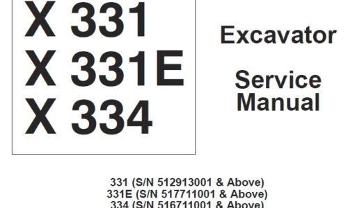 Bobcat X331, X331E, X334 Excavator