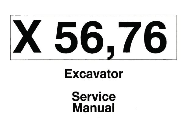 Bobcat X56, X76 Excavators