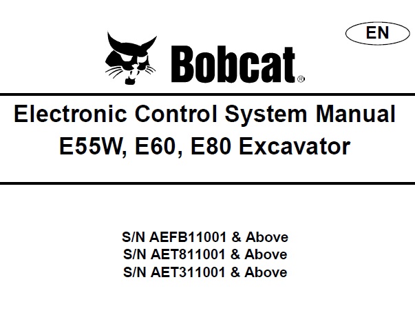 Bobcat E55W, E60, E80