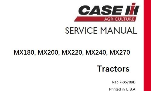 Case IH MX180, MX200, MX220, MX240, MX270 Magnum Tractors