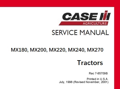 Case IH MX180, MX200, MX220, MX240, MX270 Magnum Tractors