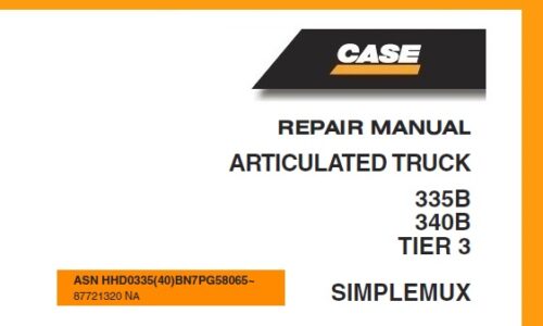 Case 335B, 340B TIER 3 (SIMPLEMUX) Articulated Truck