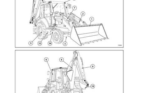 Case 580 Super R - 590 Super R - 695 Super R Loader Backhoe