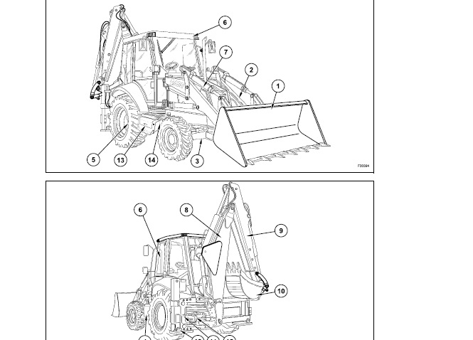 Case 580 Super R - 590 Super R - 695 Super R Loader Backhoe