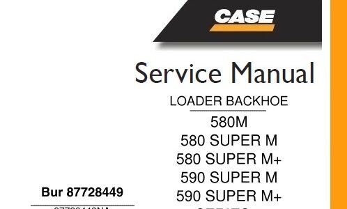 Case 580M, 580 Super M, 580 Super M+, 590 Super M, 590 Super M+ Loader Backhoe Series 3