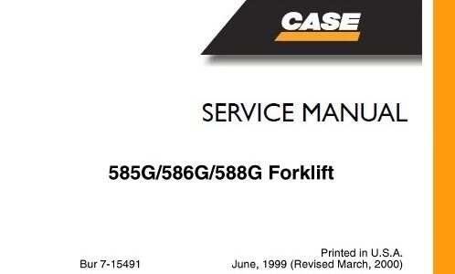 Case 585 , 586G , 588G Forklift